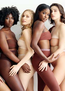 group of women in nude barre product